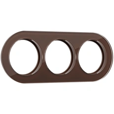 Изображение Рамка на 3 поста (Коричневый) WL21-frame-03
